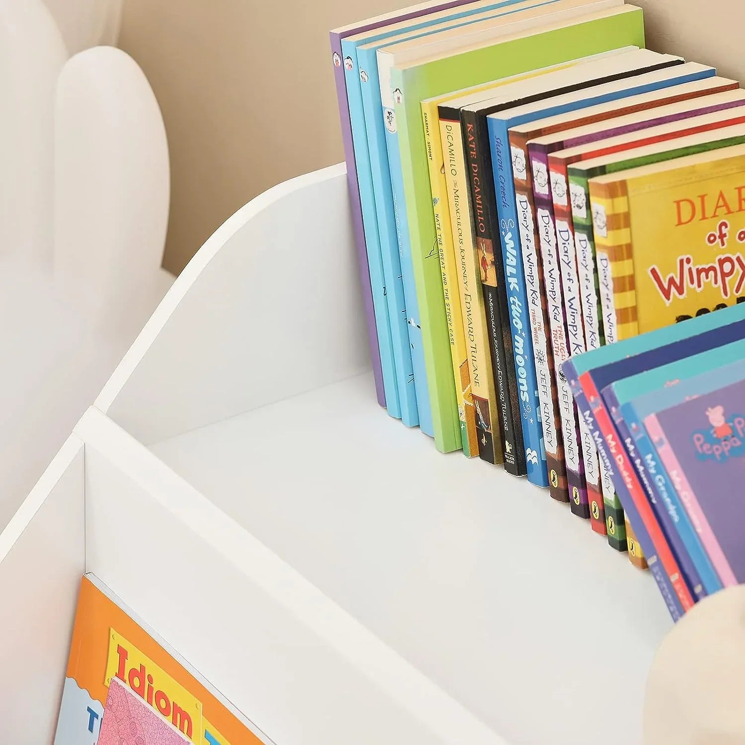 Kids Storage Bookcase 3 Compartments, White - Mekamart Australia