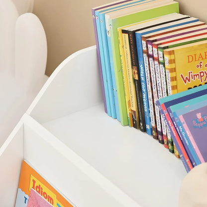 Kids Storage Bookcase 3 Compartments, White - Mekamart Australia