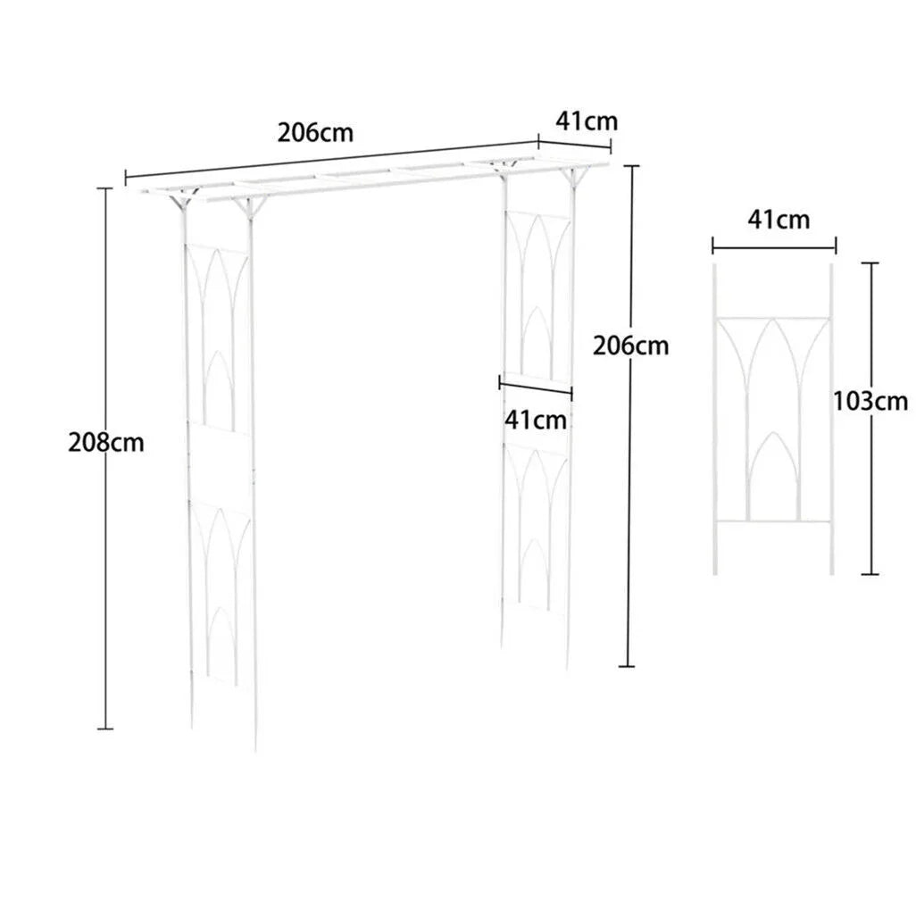 Stereoscopic Metal Garden Arch Arbor Wedding Pergola Trellis - Mekamart Australia