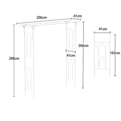Stereoscopic Metal Garden Arch Arbor Wedding Pergola Trellis - Mekamart Australia