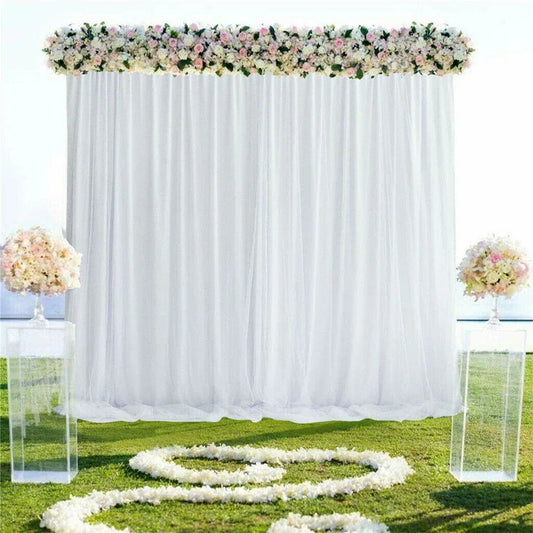 3x3m White Stage Curtain Backdrop - Mekamart Australia