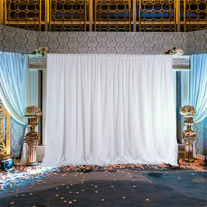 3x3m White Stage Curtain Backdrop - Mekamart Australia