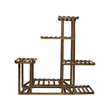 5-Tier Wooden Plant Stand Flower Display Shelf Indoor Outdoor Garden - Mekamart Australia
