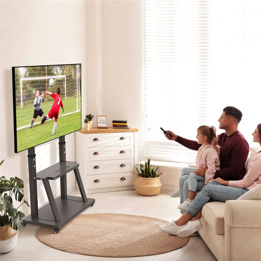 32-100 Heavy Duty TV Wall Mount with Shelf & Wheels - Mekamart Australia