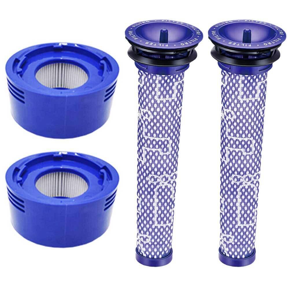 2-Pack Filter Kit for Dyson V7 V8 Absolute Animal Motorhead, 2 Pre + 2 Post Filters - Mekamart Australia