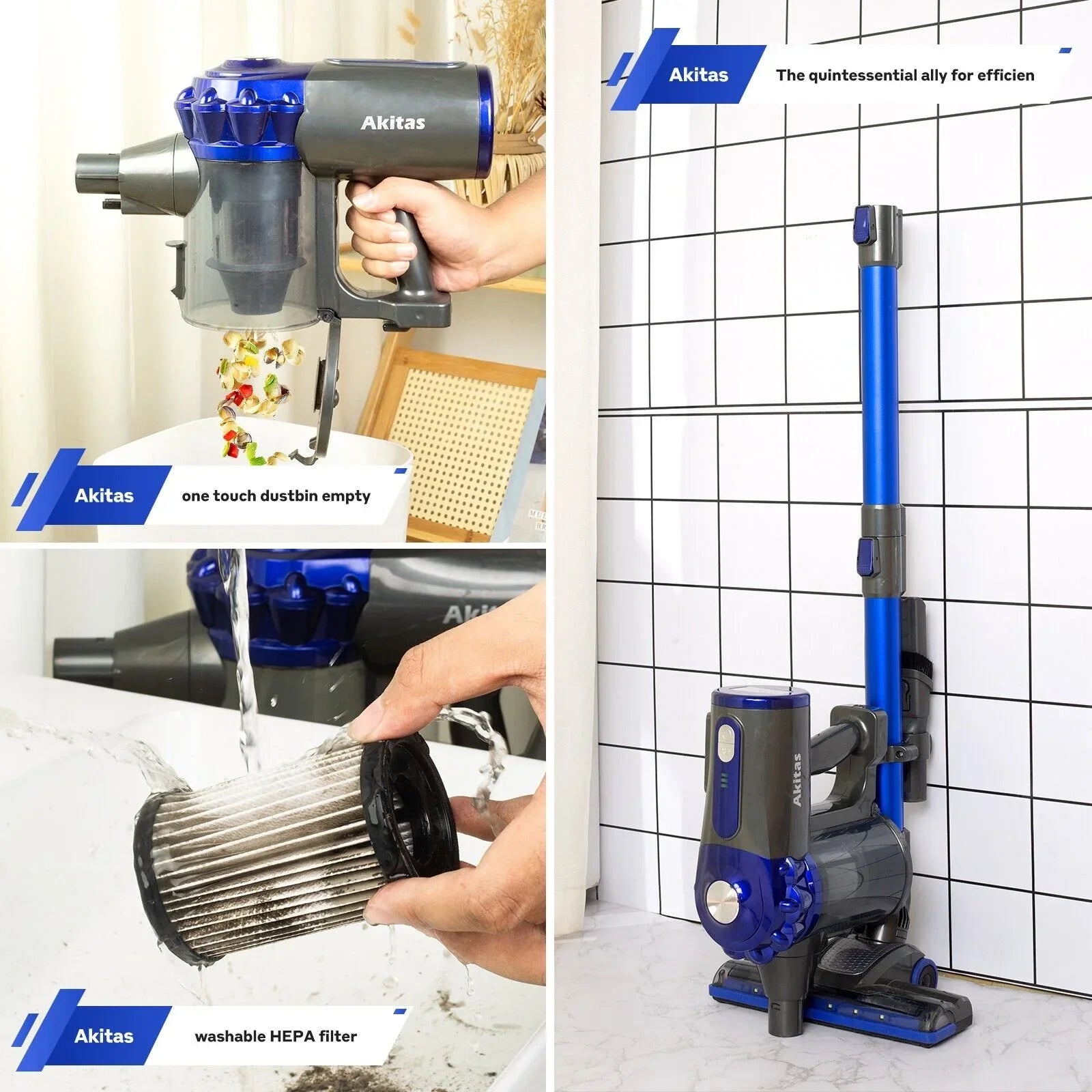 V8 150W Handheld Stick Vacuum Cleaner 40 Min Runtime LED - Mekamart Australia