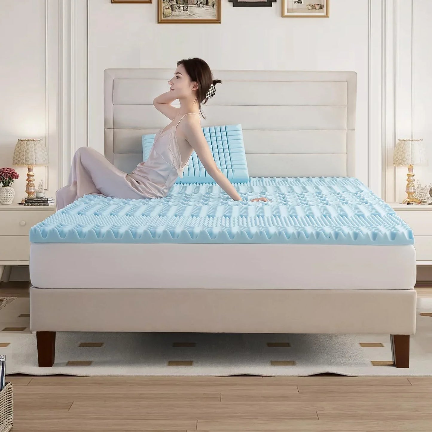 King Mattress Topper Memory Foam 7-Zone 8cm - Mekamart Australia