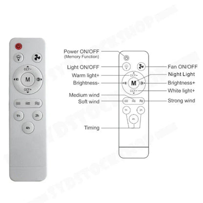 16.5 Ceiling Fan with LED Light 3-Speed Remote Control - Mekamart Australia