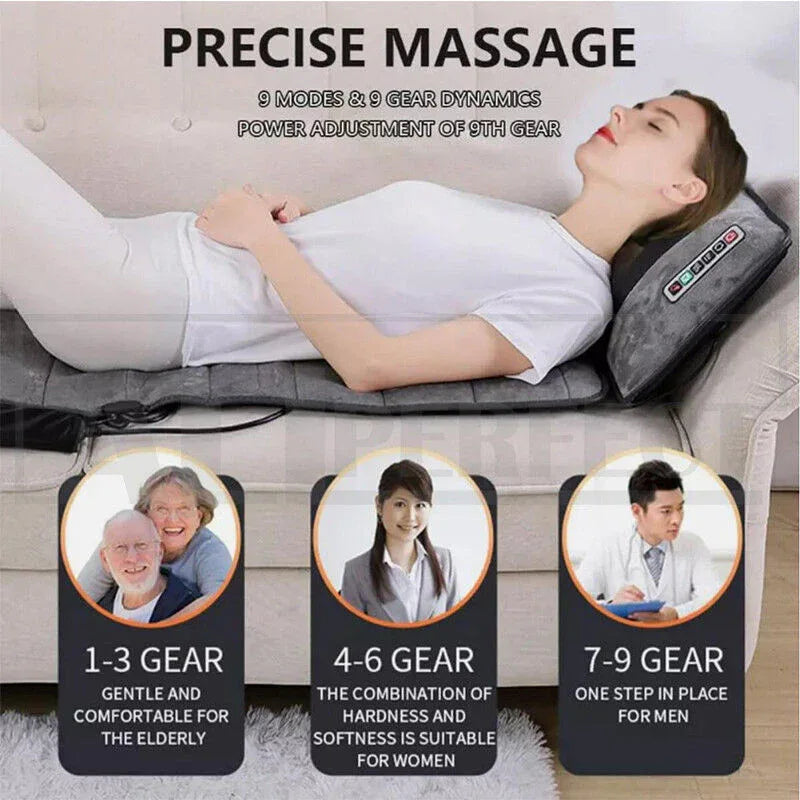 Electric Full Body Massage Mat 10 Motors Heated 45cm Width - Mekamart Australia