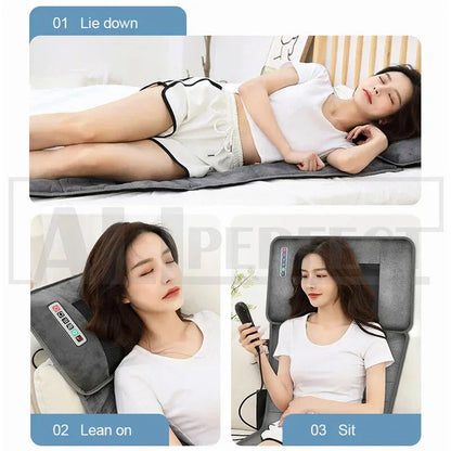 Electric Full Body Massage Mat 10 Motors Heated 45cm Width - Mekamart Australia
