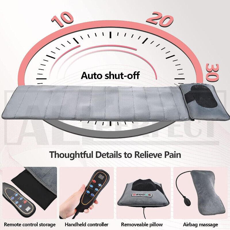 Electric Full Body Massage Mat 10 Motors Heated 45cm Width - Mekamart Australia