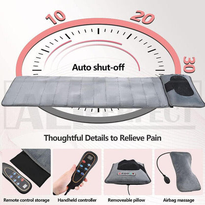 Electric Full Body Massage Mat 10 Motors Heated 45cm Width - Mekamart Australia