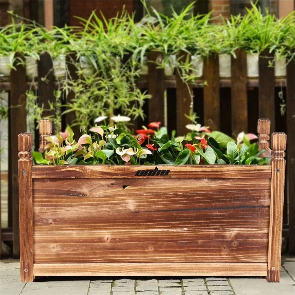 Large Raised Garden Bed Wooden Planter 90x30x33cm - Mekamart Australia
