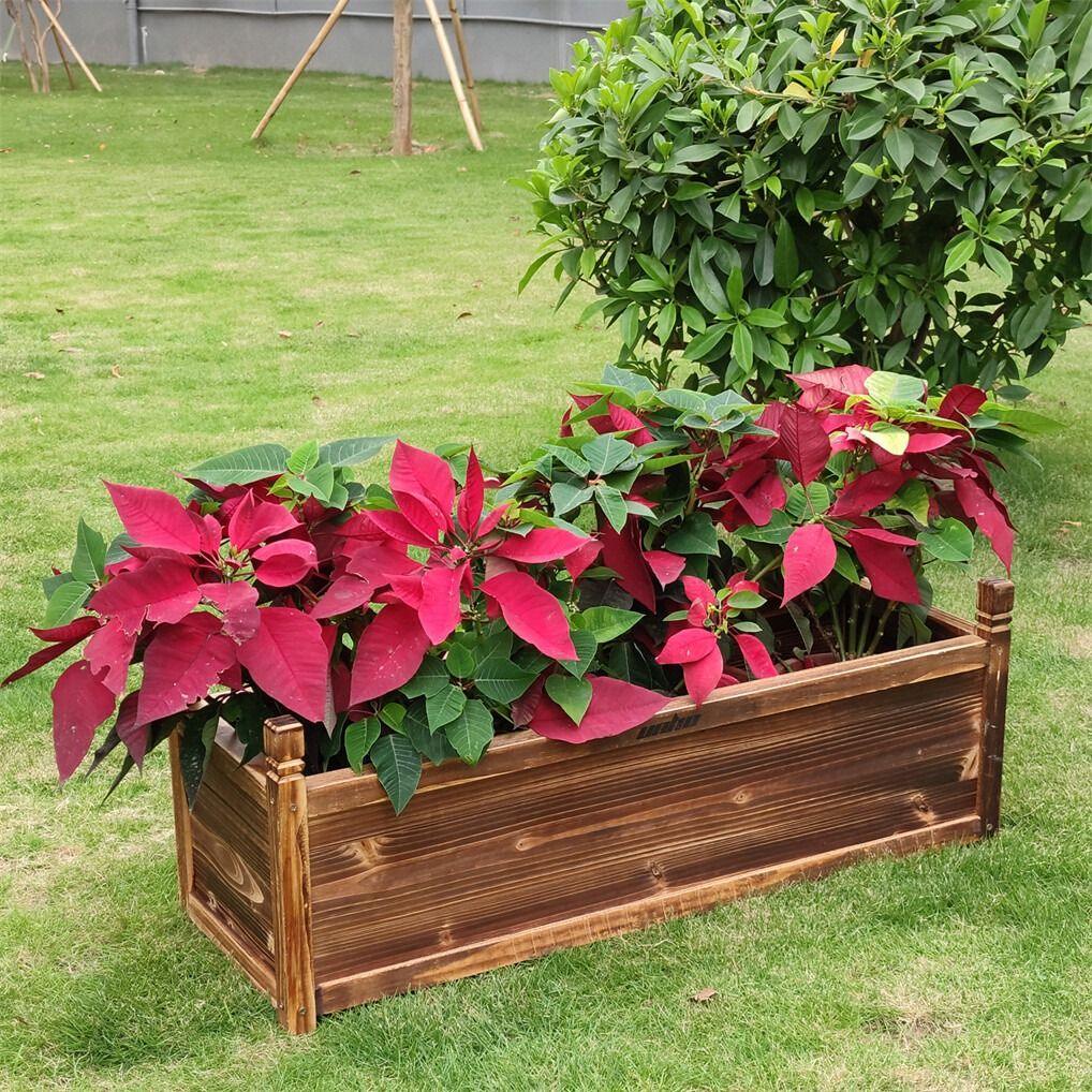 Large Raised Garden Bed Wooden Planter 90x30x33cm - Mekamart Australia