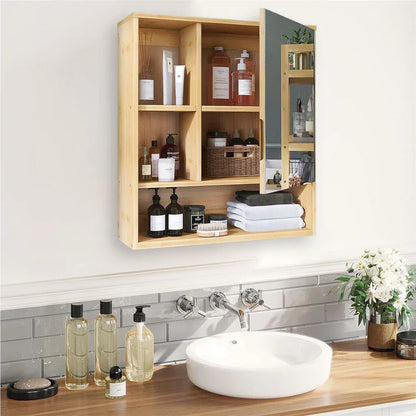 Wall Cabinet Bathroom Mirror Storage Medicine 55.5cm - Mekamart Australia