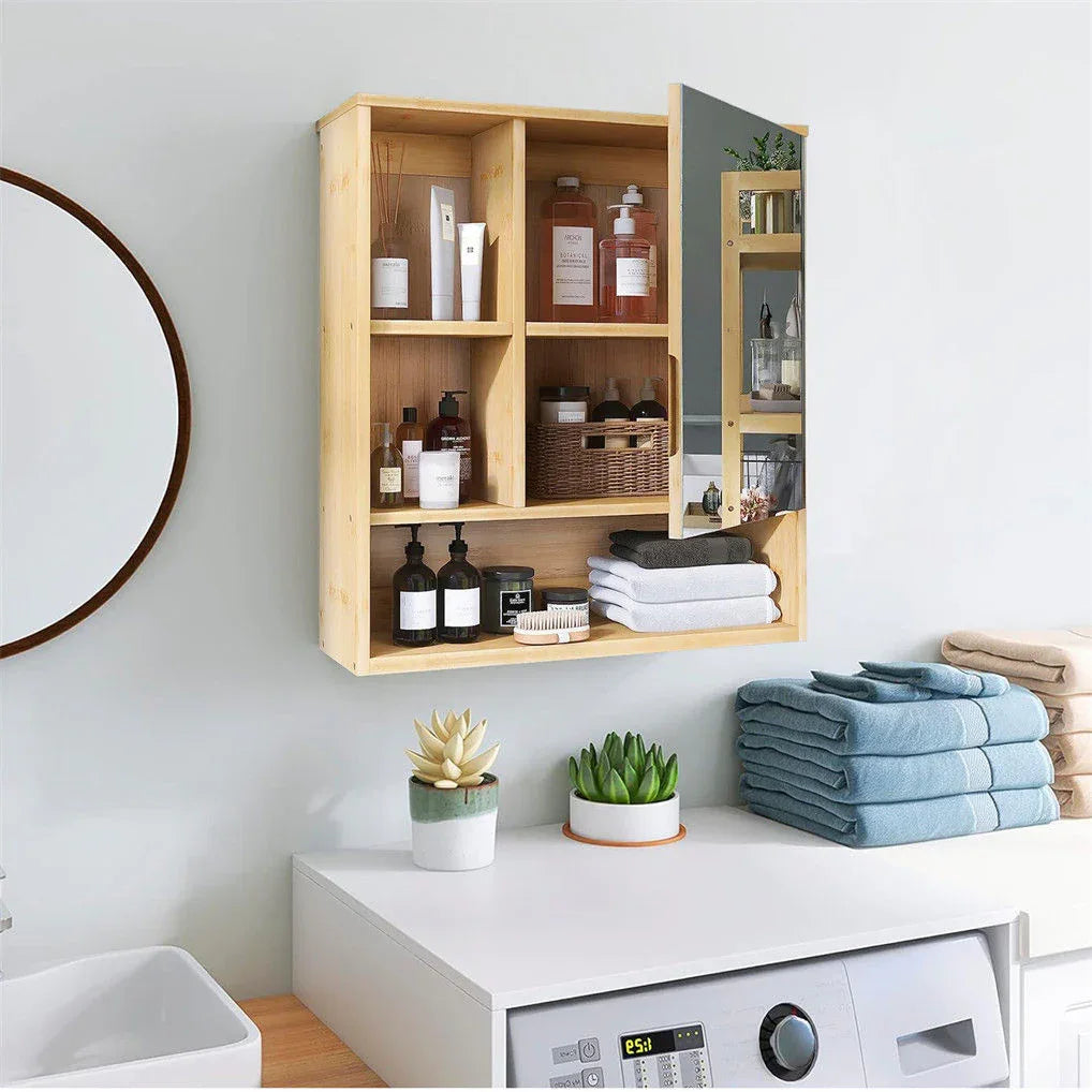 Wall Cabinet Bathroom Mirror Storage Medicine 55.5cm - Mekamart Australia