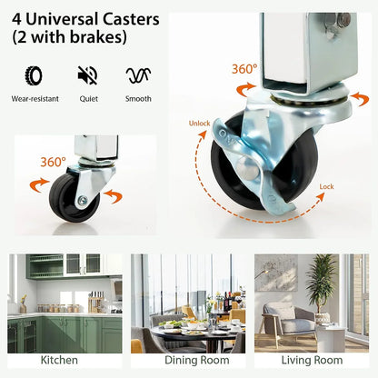 Kitchen Island on Wheels with Storage - Mekamart Australia