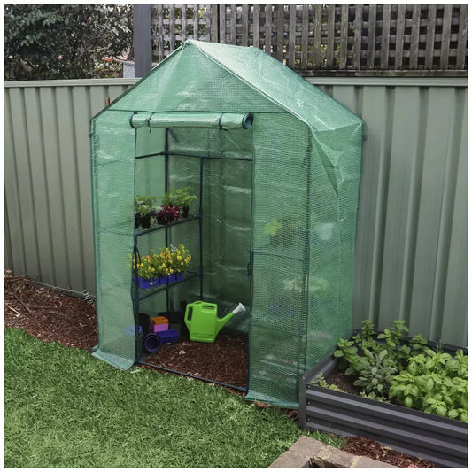 Walk-in Greenhouse 2 Tier Twin Pack, 195 x 143 x 73 cm - Mekamart Australia