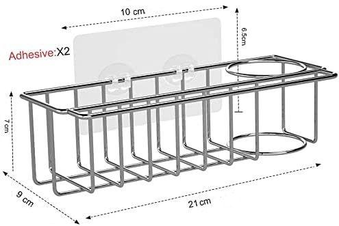 3-in-1 Adhesive Stainless Steel Sink Caddy Organizer Storage for Kitchen Rustproof - Mekamart Australia
