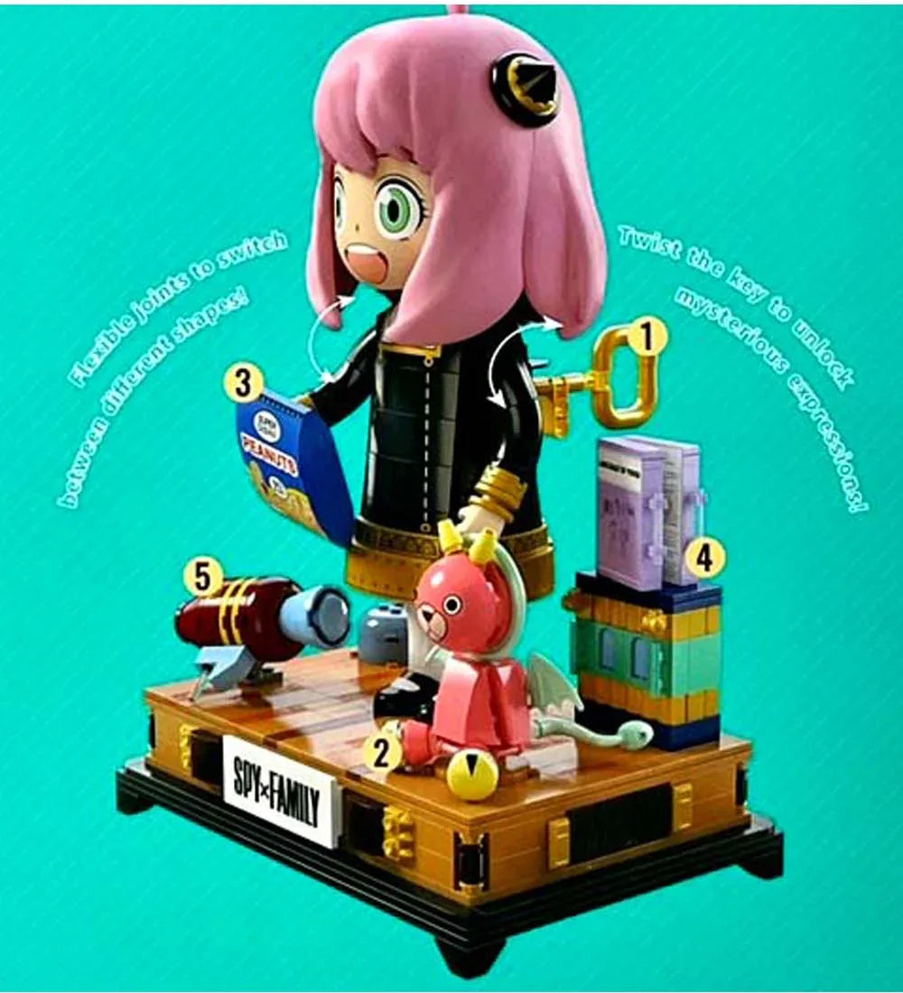 Kalos 31cm Anya Forger Face Changing Building Block Figure Spy X Family - Mekamart Australia
