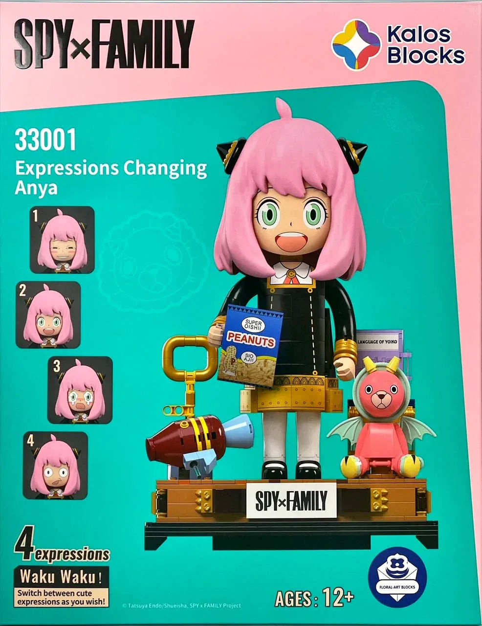 Kalos 31cm Anya Forger Face Changing Building Block Figure Spy X Family - Mekamart Australia