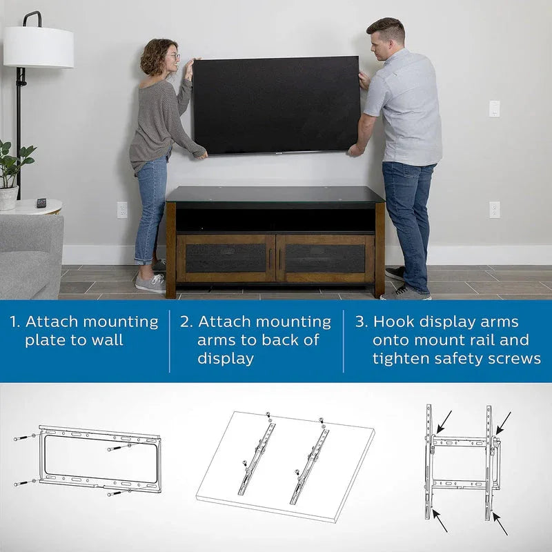 Philips Tilt TV Monitor Wall Mount Bracket for 32 40 55 65 70 75 Inch Universal SQM7442 - Mekamart Australia