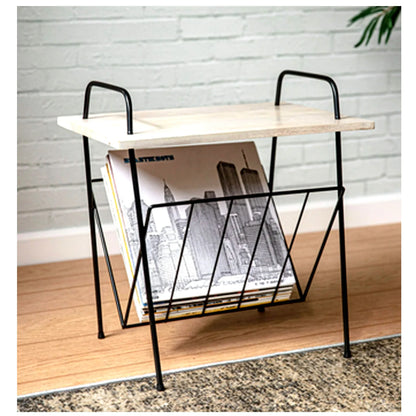 Crosley Wiltshire Turntable Stand Modern Retro White Wash Wood - Mekamart Australia