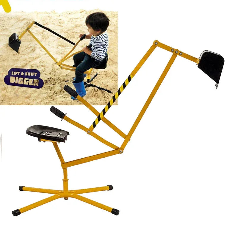 Multi Action Metal Sand Digger Backyard Sandpit Toy - Mekamart Australia