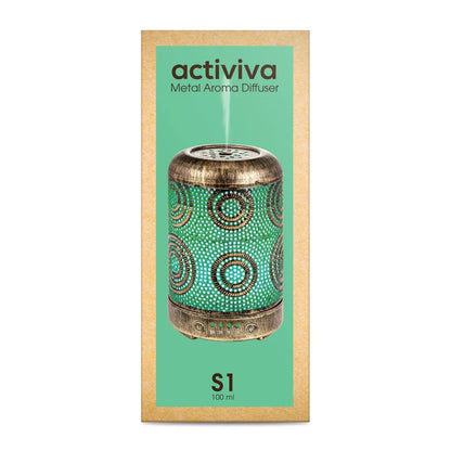 activiva 100ml Metal Essential Oil and Aroma Diffuser-Vintage Gold - Mekamart Australia