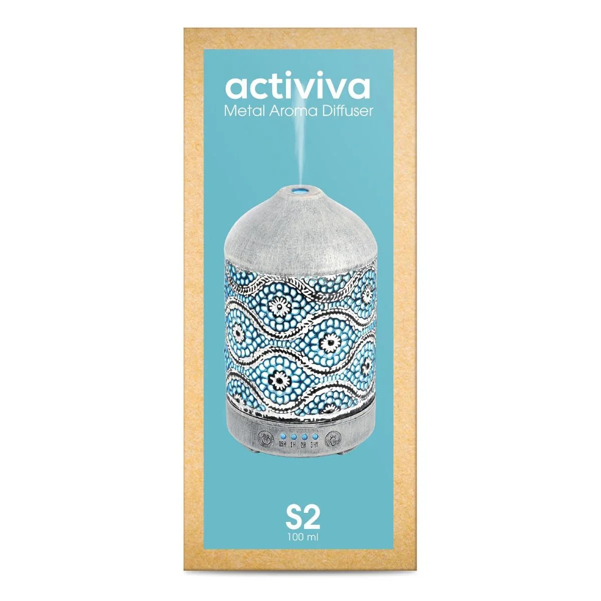 activiva 100ml Metal Essential Oil and Aroma Diffuser-Vintage White - Mekamart Australia