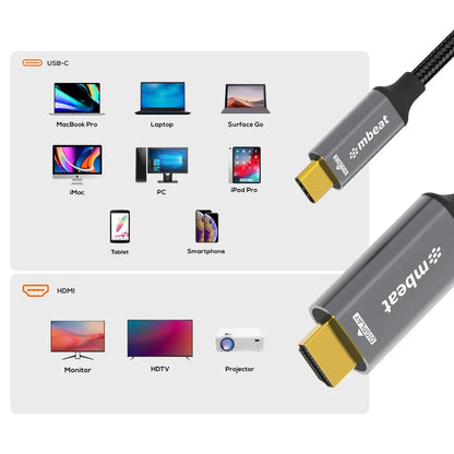 mbeat Tough Link 8K 1.8m USB-C to HDMI Cable - Mekamart Australia