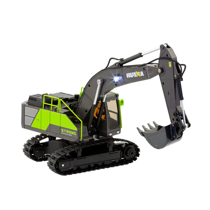 1:18 Scale 13-Channel Alloy Remote Control Excavator Construction Vehicle with Lights, Sound and Steam - Mekamart Australia