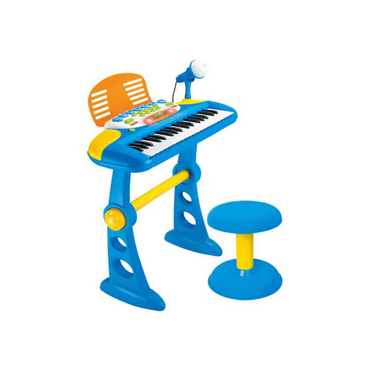 Children's Electronic Keyboard with Stand (Blue) Musical Instrument Toy - Mekamart Australia
