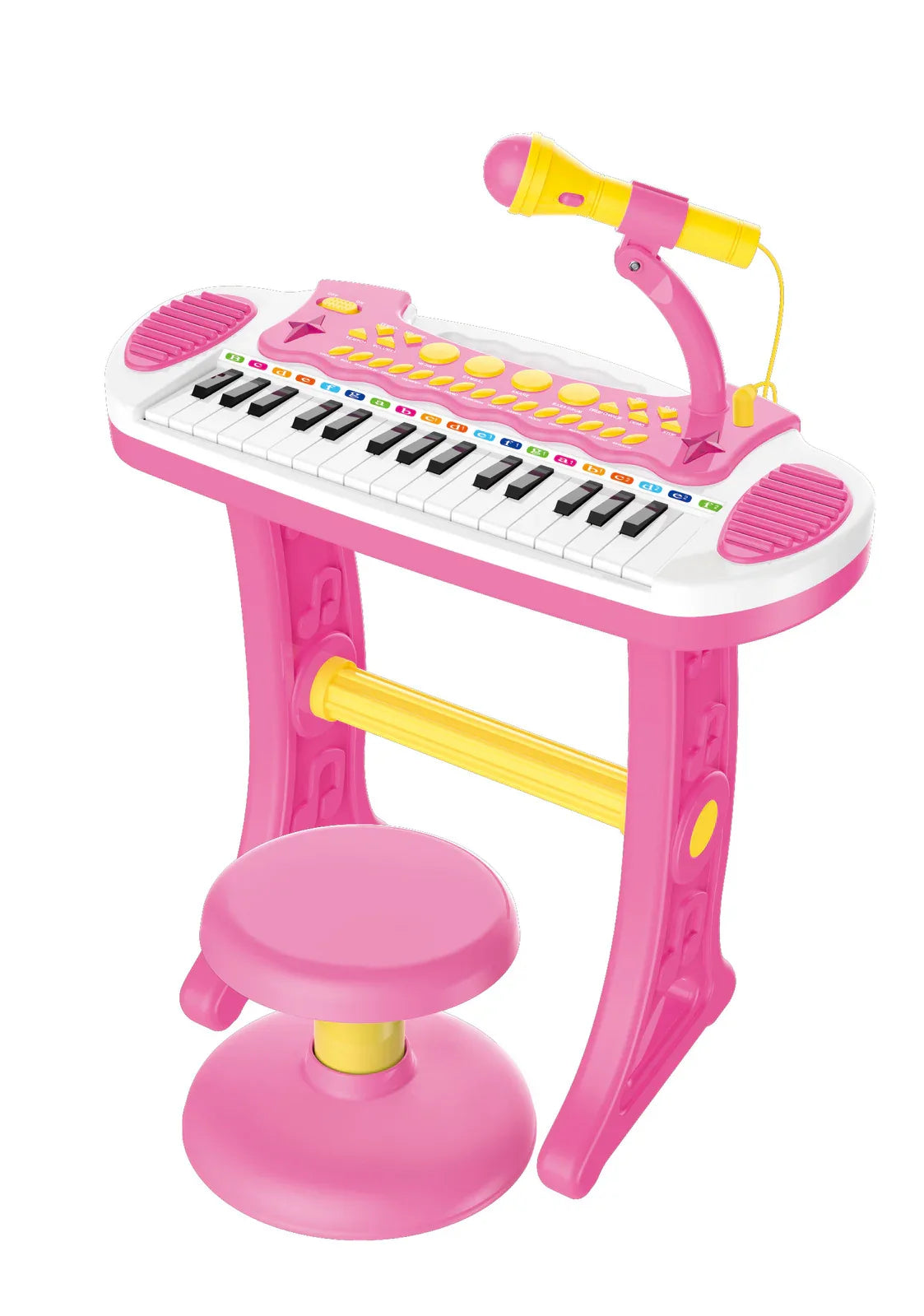 Children's Electronic Keyboard with Stand (Pink) Musical Instrument Toy - Mekamart Australia