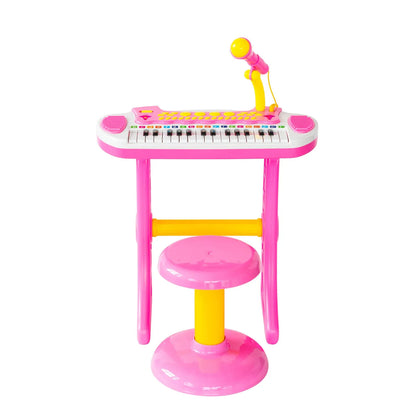 Children's Electronic Keyboard with Stand (Pink) Musical Instrument Toy - Mekamart Australia