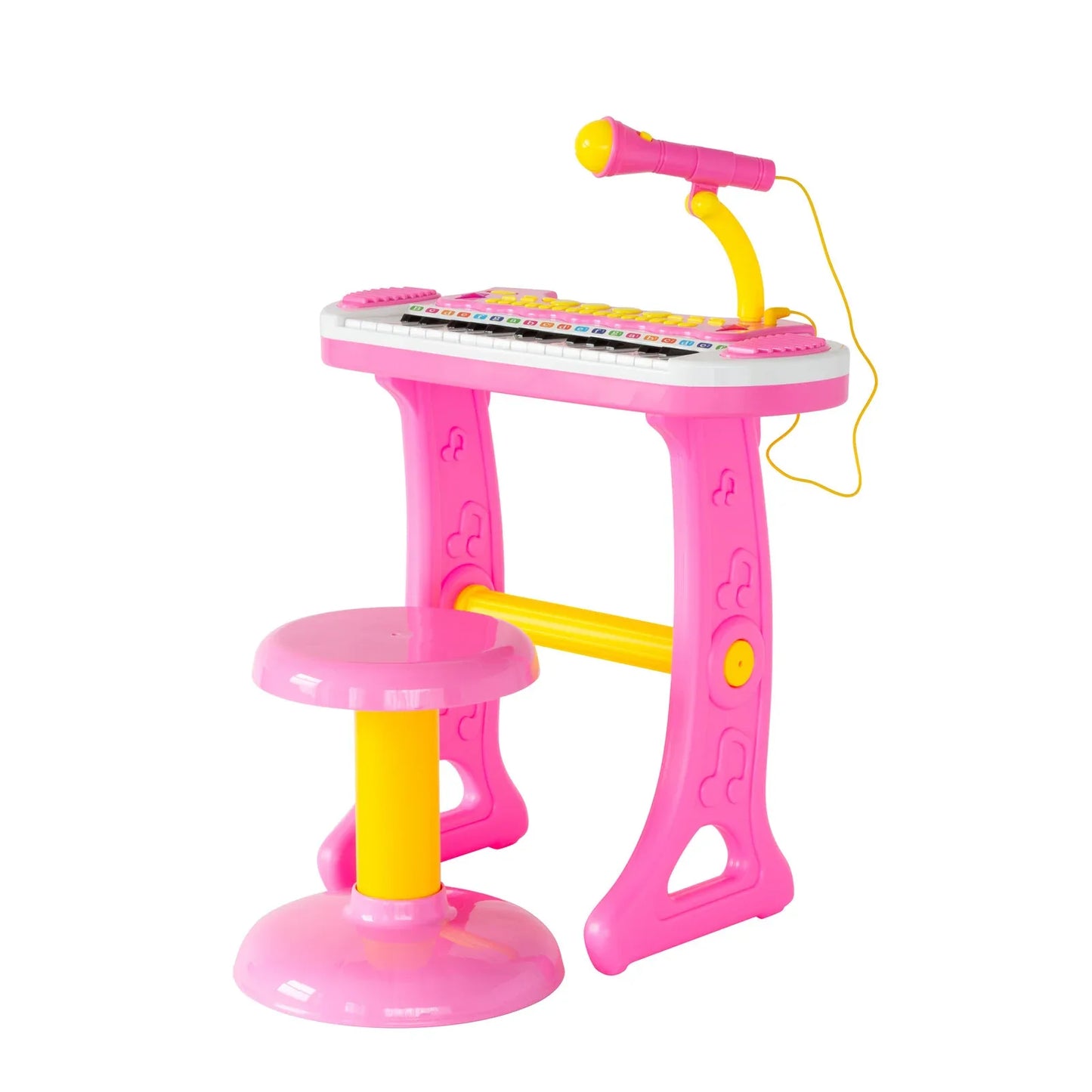 Children's Electronic Keyboard with Stand (Pink) Musical Instrument Toy - Mekamart Australia
