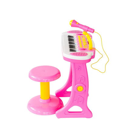 Children's Electronic Keyboard with Stand (Pink) Musical Instrument Toy - Mekamart Australia