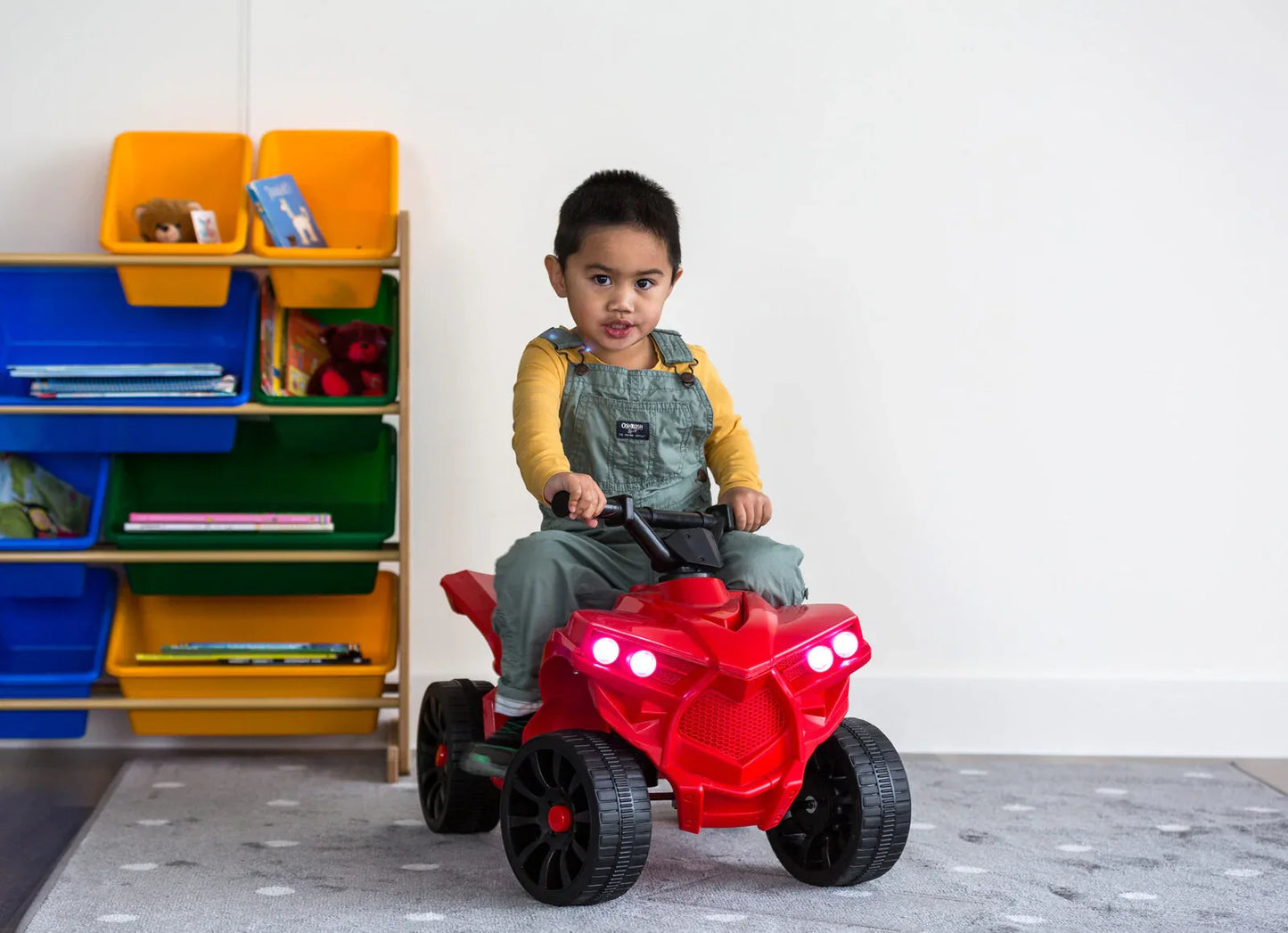 Rechargeable Ride-on Quad bike (Red) with Safe Braking System - Mekamart Australia