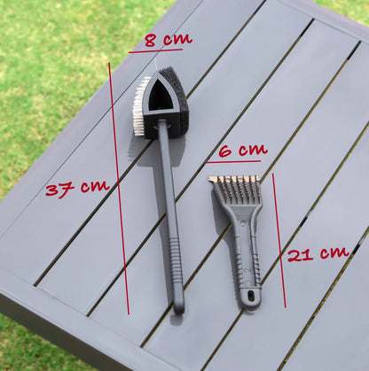 Stainless Steel BBQ Brush and Scraper Blade - Mekamart Australia