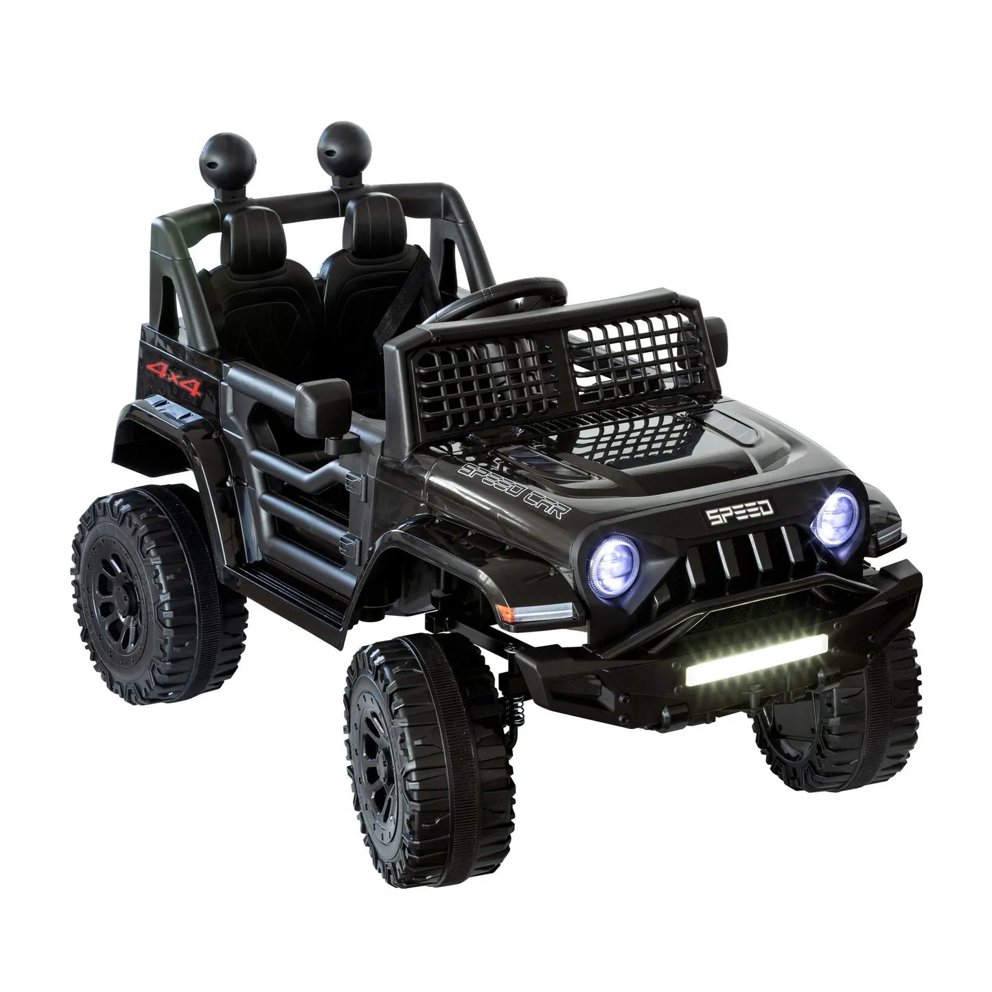 Jeep Inspired Remote Controlled Ride-on Electric Car (Black) - Mekamart Australia