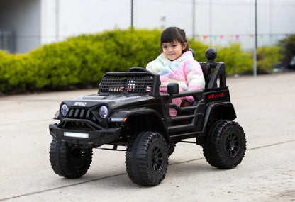 Jeep Inspired Remote Controlled Ride-on Electric Car (Black) - Mekamart Australia