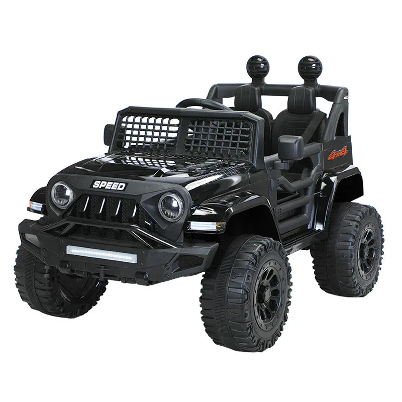 Jeep Inspired Remote Controlled Ride-on Electric Car (Black) - Mekamart Australia
