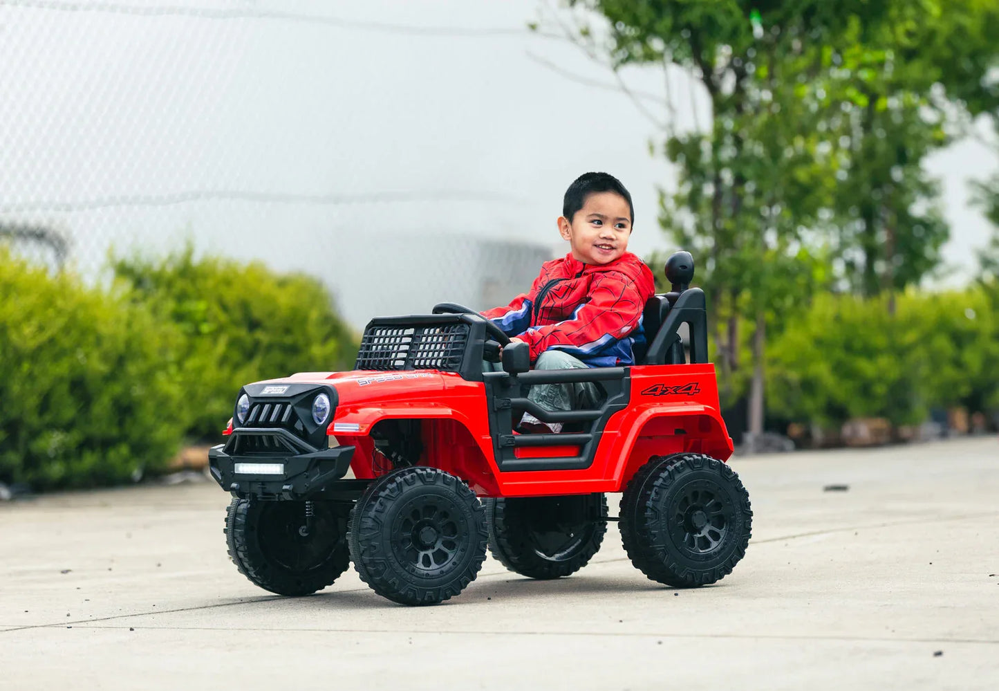 Jeep Inspired Remote Controlled Ride-on Electric Car (Red) - Mekamart Australia