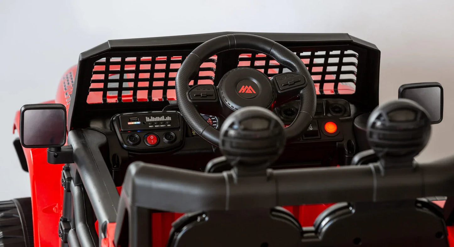 Jeep Inspired Remote Controlled Ride-on Electric Car (Red) - Mekamart Australia
