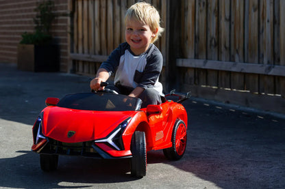 Ferrari Inspired 12V Ride-on Electric Car with Remote Control - Red - Mekamart Australia