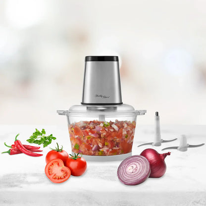 Large Powerful Food Chopper/ Stainless Steel/ 2kg Capacity/ 300W - Mekamart Australia