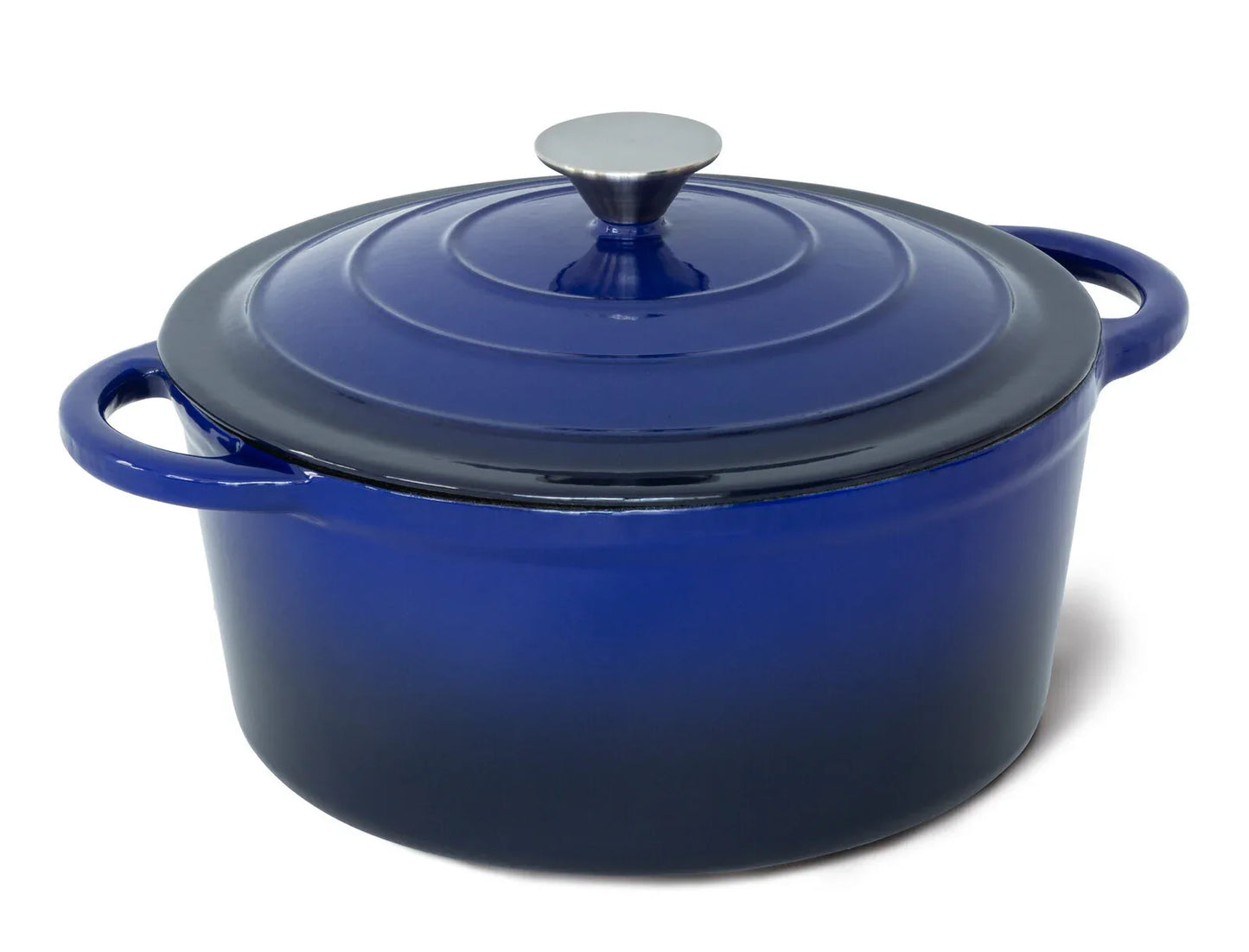 26cm Enamelled Cast Iron French Oven Casserole (4.7L) - Blue - Mekamart Australia
