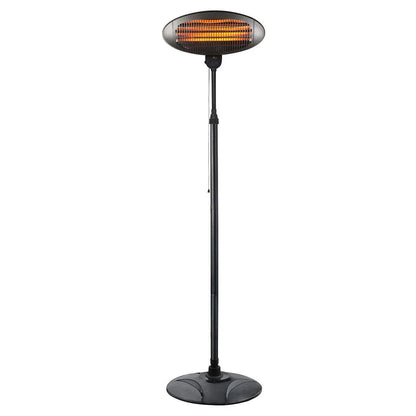 2000W 2.1m Free Standing Adjustable Portable Outdoor Electric Patio Heater Black - Mekamart Australia