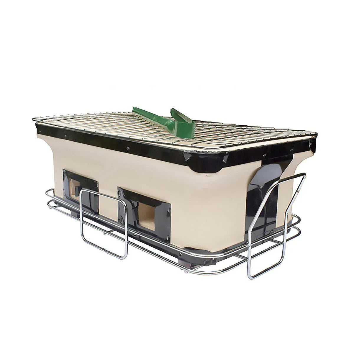 Portable Hibachi Tabletop Grill Dual Charcoal BBQ Chambers - Mekamart Australia