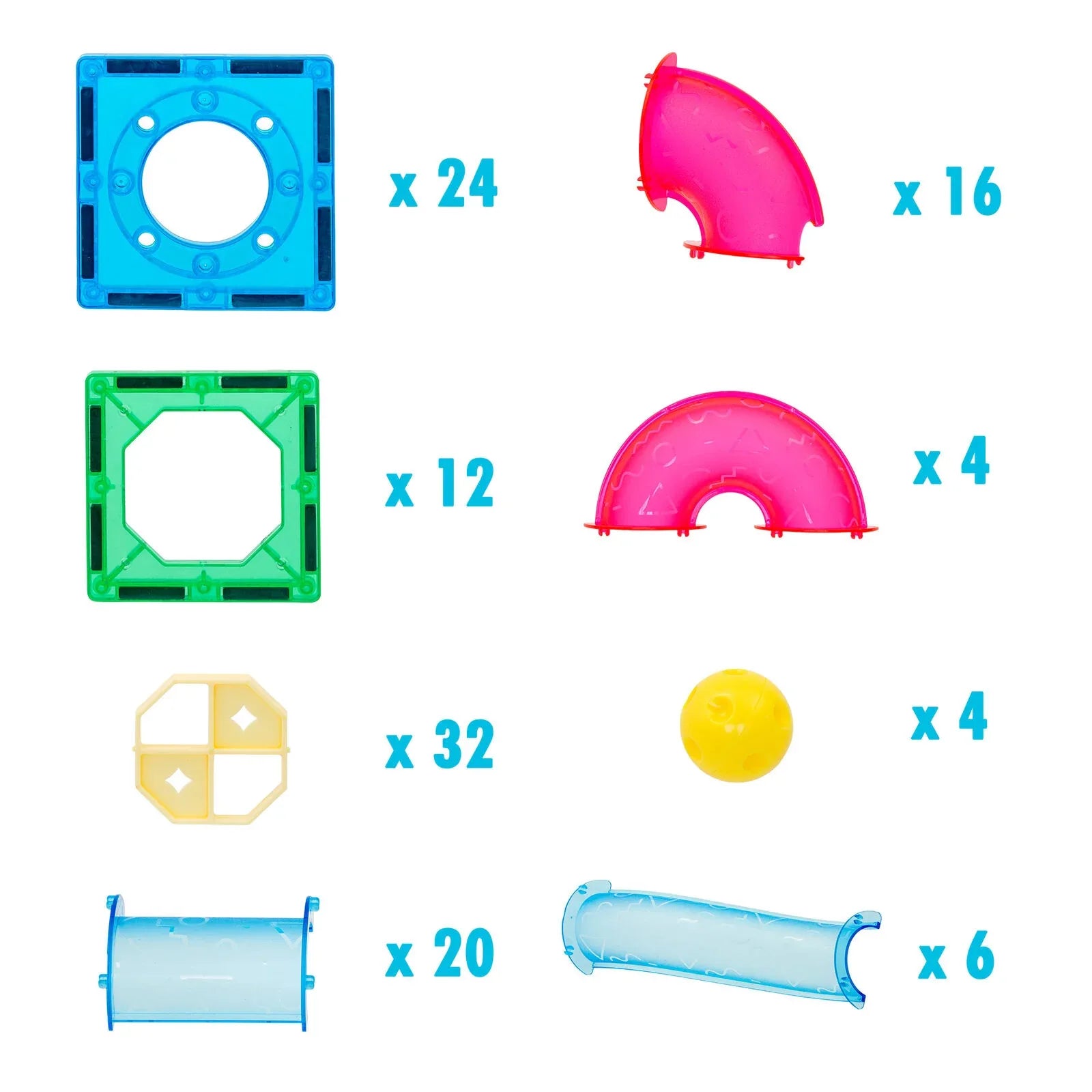 118 Pcs non-toxic STEM Educational, Durable Magnetic Tiles/Puzzle with Storage Bag - Mekamart Australia